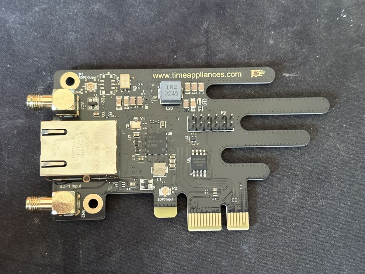 TimeNIC — PCIe I226 NIC with SMA Timing Ports and TCXO