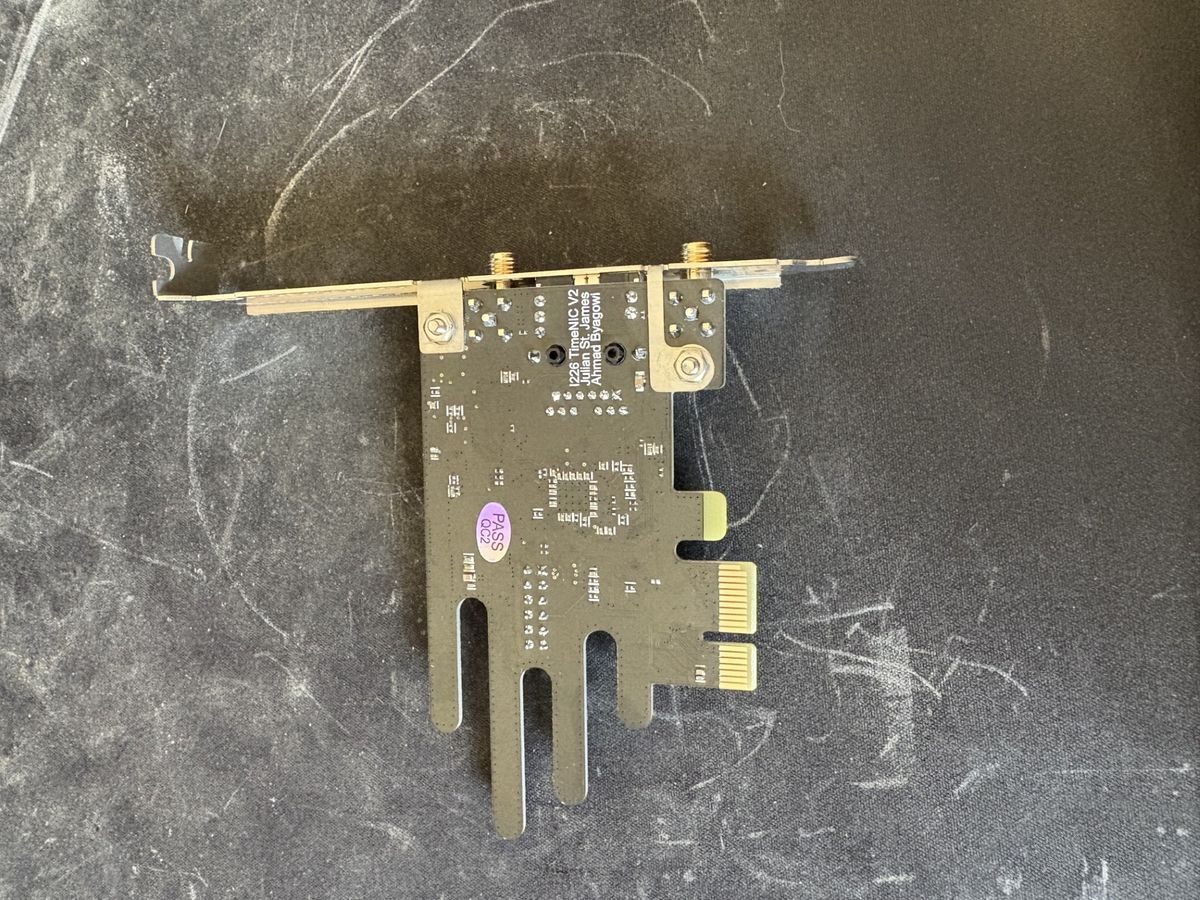 TimeNIC — PCIe I226 NIC with SMA Timing Ports and TCXO
